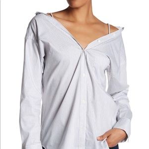 Theory Tamalee Cold Shoulder Top Sz M